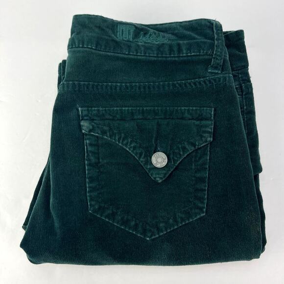 Kut From the Kloth Baby Bootcut Emerald Green Corduroy Pants KP540MA1 Size 2 - Picture 3 of 13